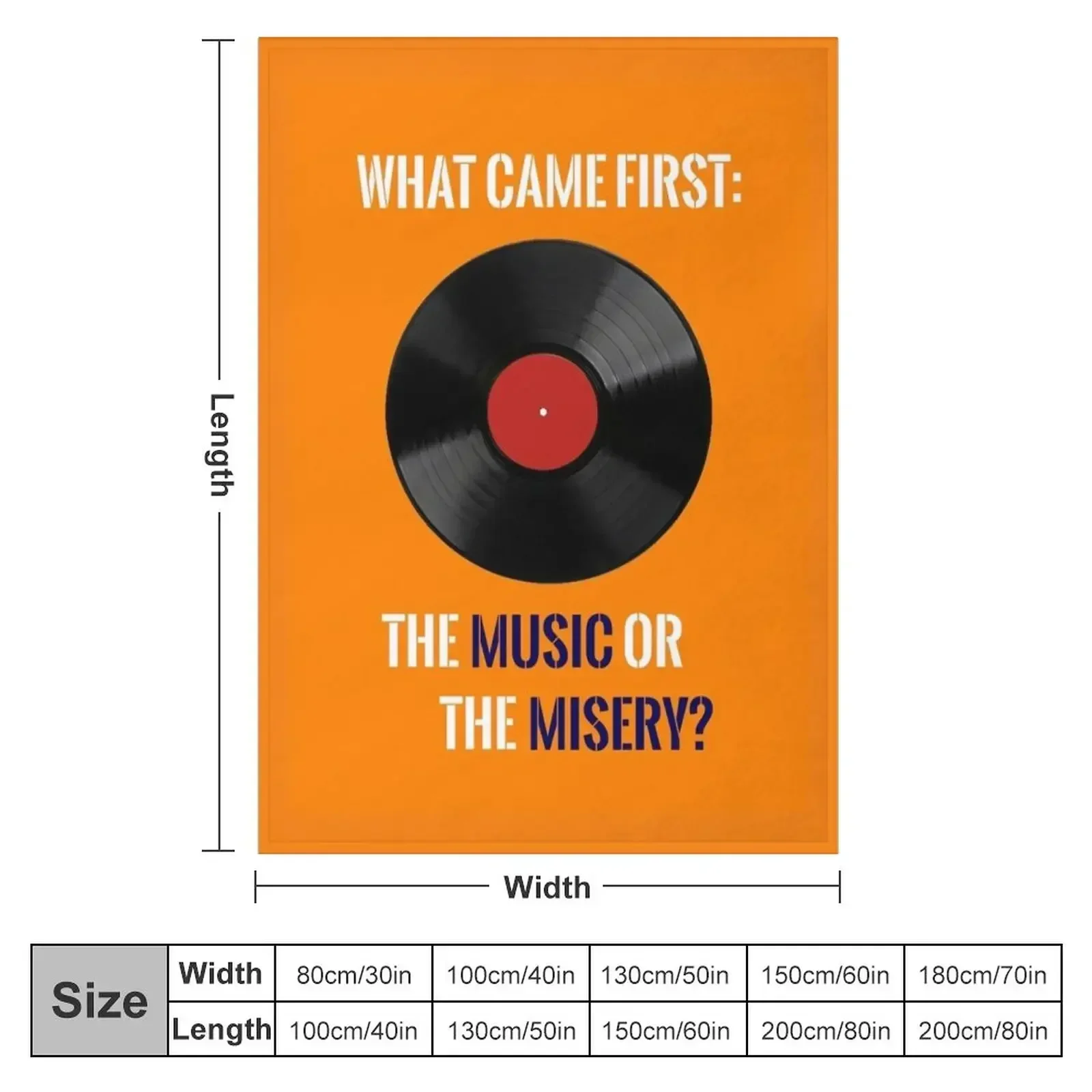 What Came First: The Music or The Misery? High Fidelity Quote Throw Blanket Tourist Soft Plush Plaid Blankets