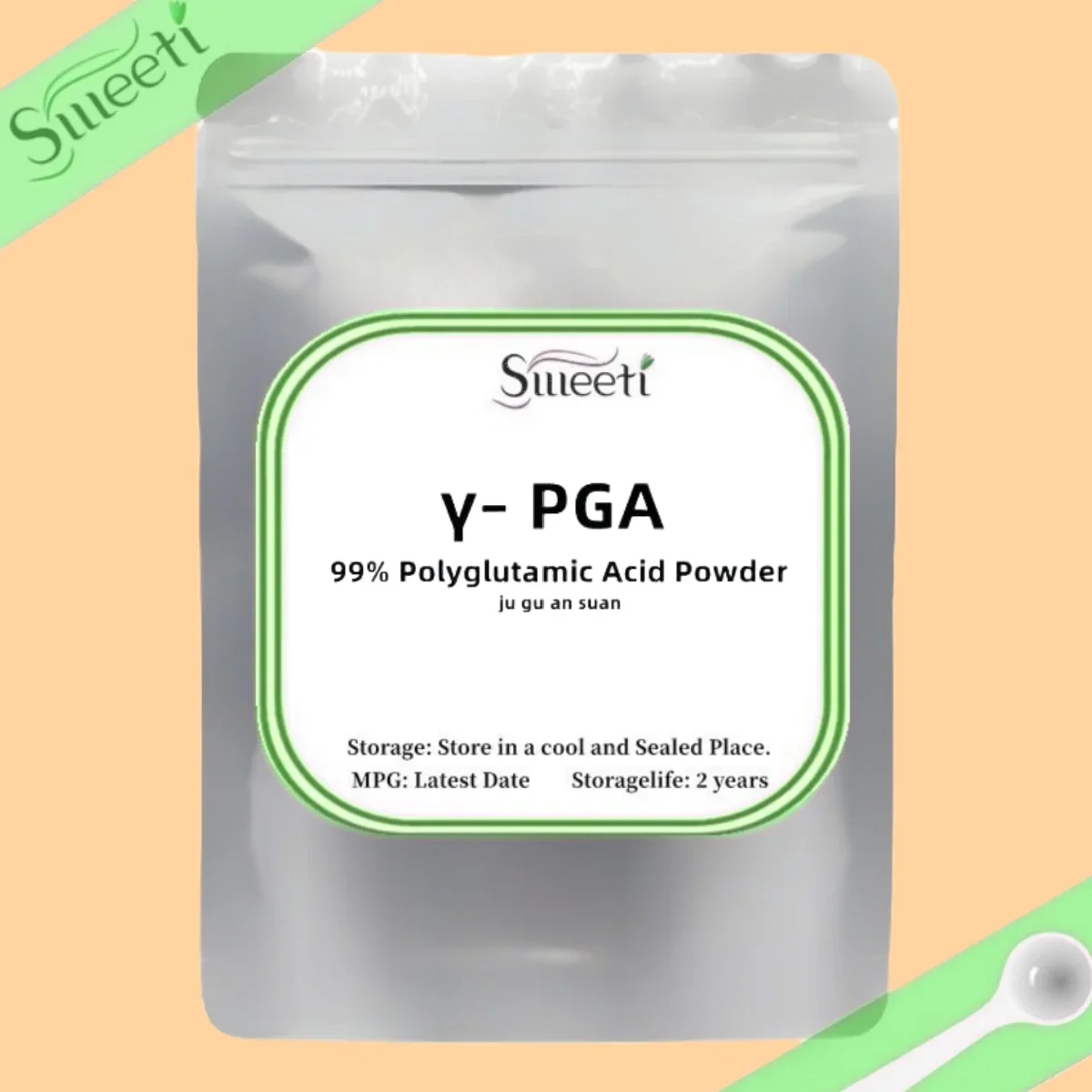 Acide polyglutamique pur PGA, vente directe d'usine, pour hydrater et blanchir la peau, inhibe la mélanine, résiste aux rides