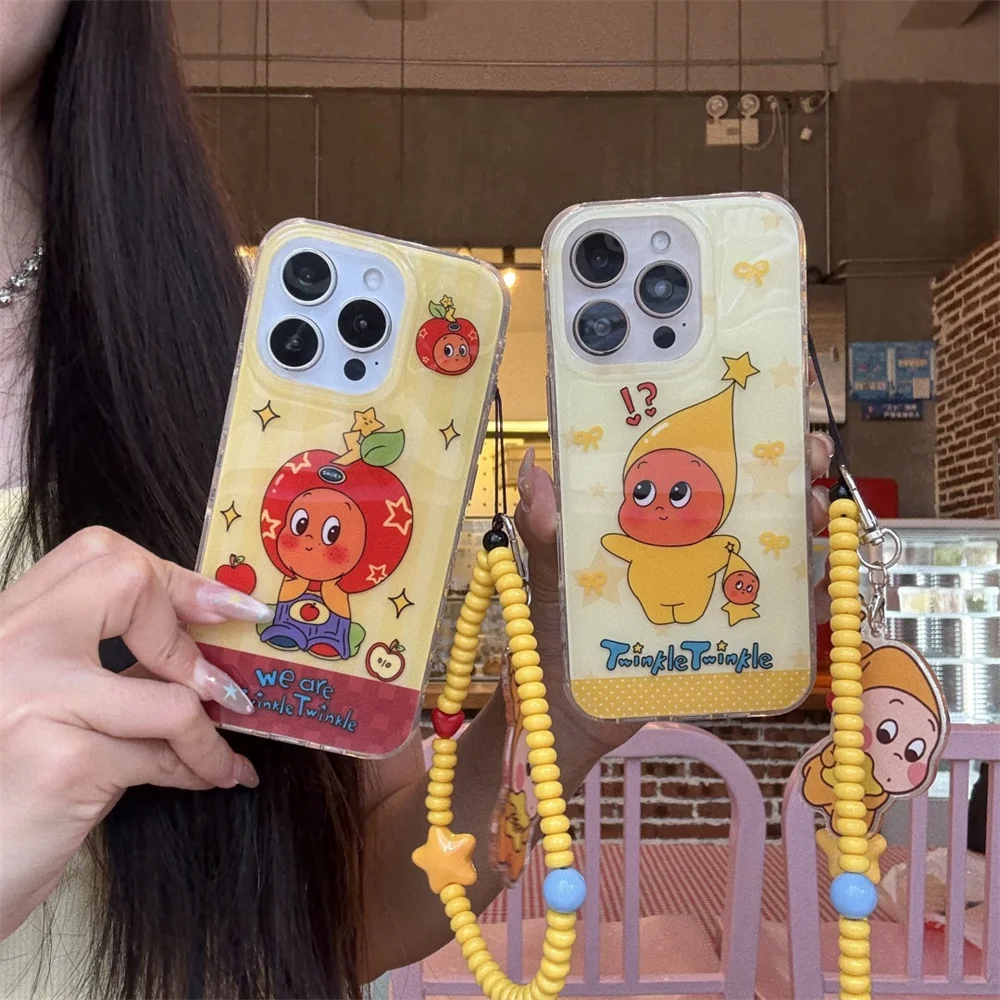 

Kawaii Star Cartoon Protective Case for iPhone 15 Pro 15 16 14 Pro Max Cute Shockproof Funda Fashion Phone Case For 16 Pro Cases