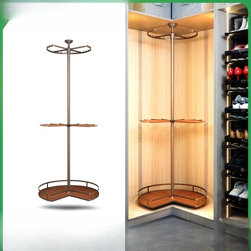 

Rotating hanger 360 degree corner wardrobe hanger multi-functional storage rack cabinet underwear rack hardware accessories