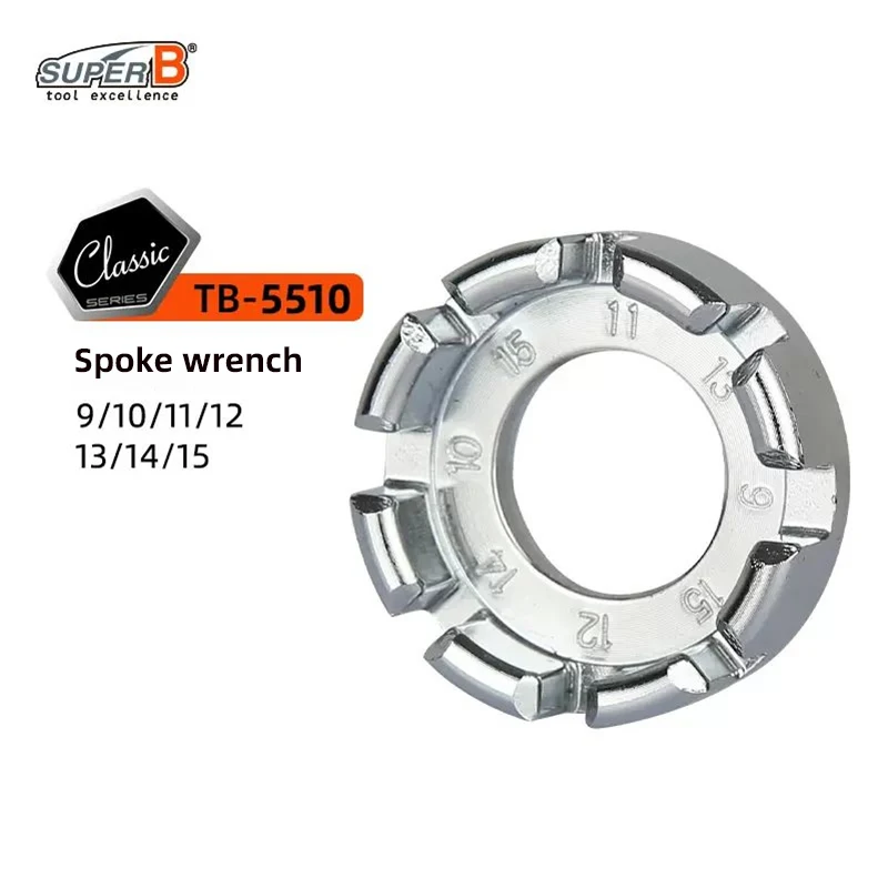 Super B Fietsspaak Tepelsleutel 3/4/6 Weg Groef Fietswielvelgversteller Sleutelspanner Stalen Reparatiegereedschap Spaaksleutel