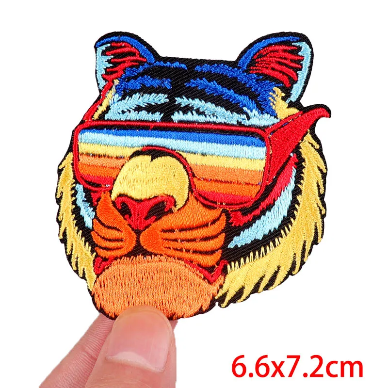 Cartoon Patch Rainbow LGBT Embroidered Patches On Clothes Sew Applique Iron On Patches For Clothing DIY Colourful Animal Patch