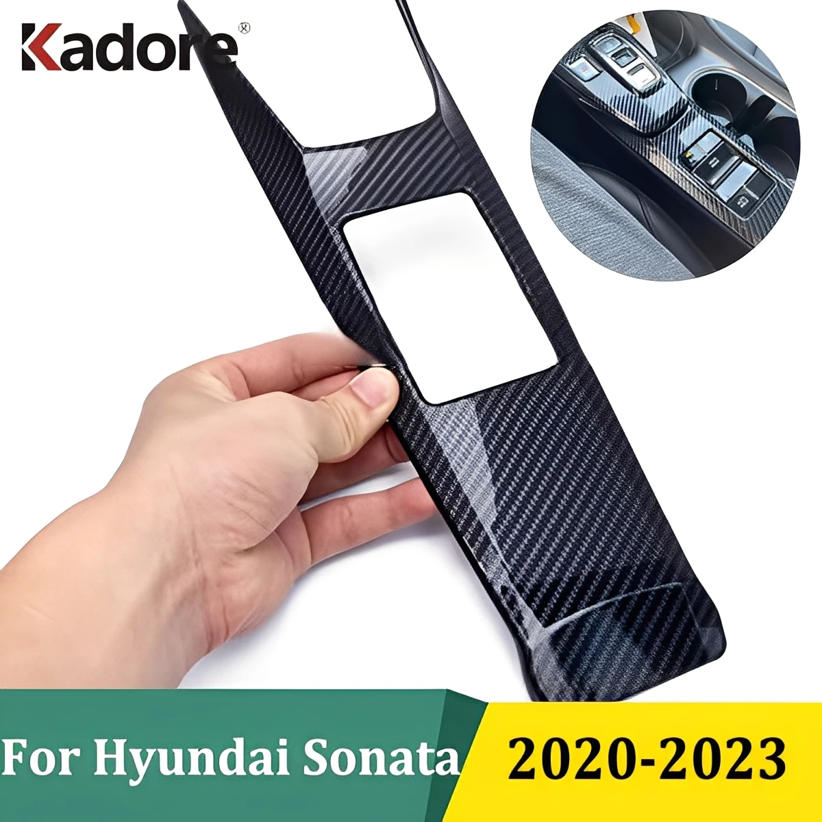 

For Hyundai Sonata 2020 2021 2022 2023 Carbon Fiber Gear Box Shift Panel Cover Trim Stickers Car Styling Interior Accessories