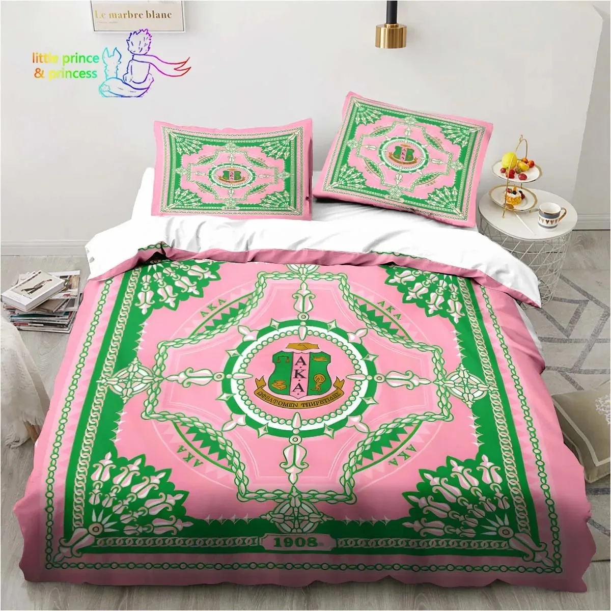 3D Print Alpha Sorority Kappa Alpha AKA Bedding Set Single Twin Full Queen King Size Bed Set Aldult Kid Bedroom