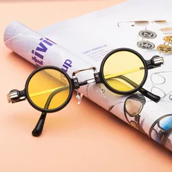 Small Round Sunglasses For Men Women Retro Steampunk Sun Glasses Male Female Metal Frame Eyewear Shades Oculos De Sol UV400