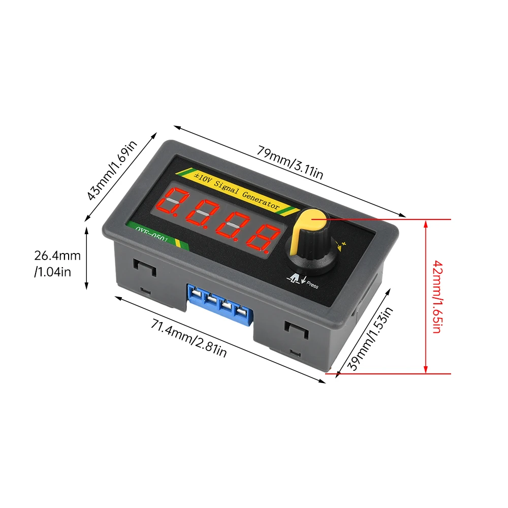 Simulador analógico de voltaje ajustable, generador de señal de voltaje de salida bipolar de 10V a 10V para sistema de control de automatización industrial