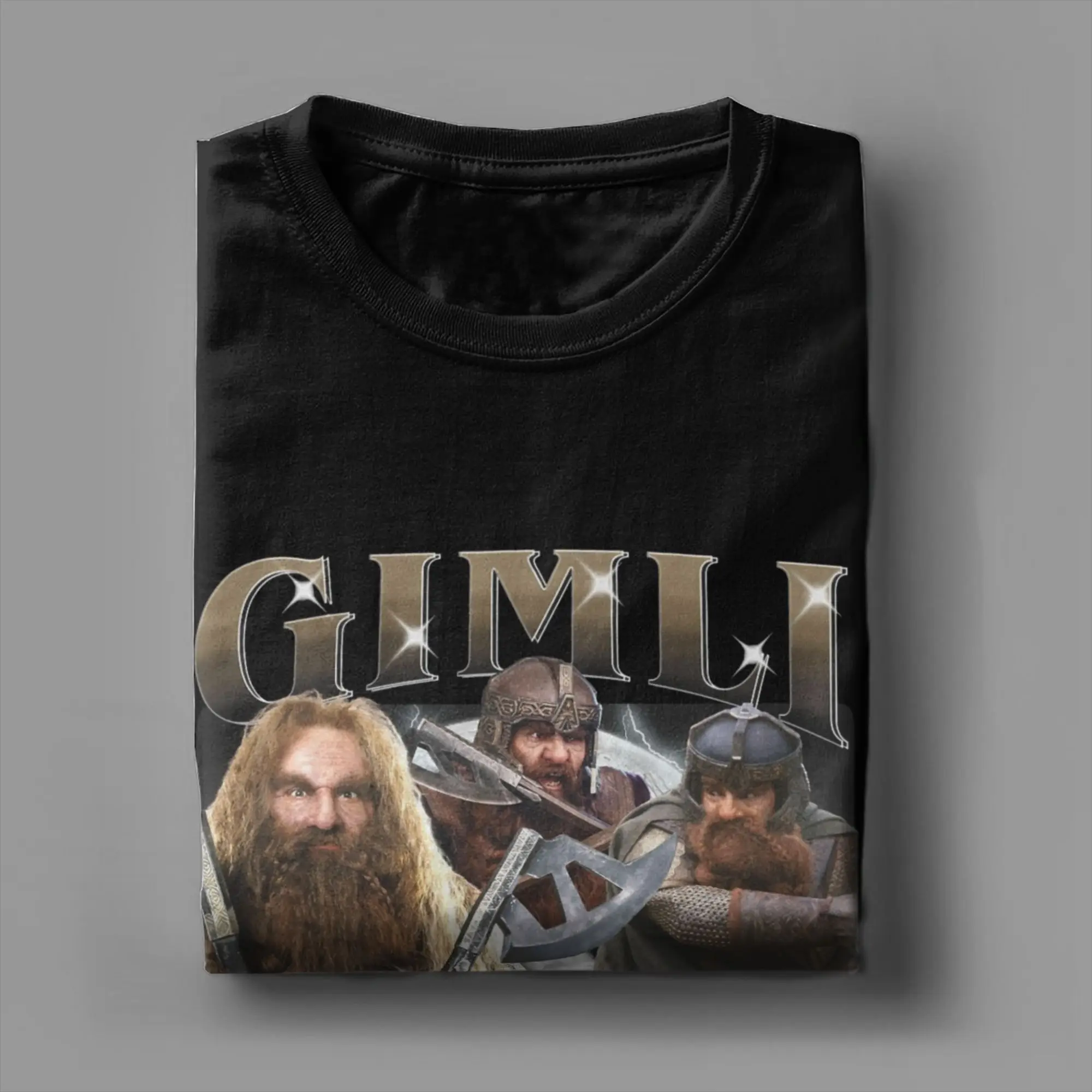 L-Lords Of The R-Rings Gimli T-Shirts Men  Fashion 100% Cotton Tee Shirt Crewneck Short Sleeve T Shirt Gift Clothes