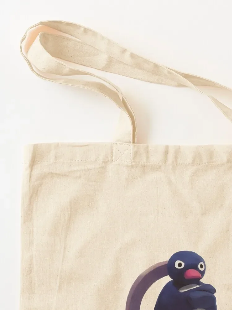 Tas Tote Pingu Marah Tas Custom Tas Tote Kanvas untuk Tas Tangan Wanita