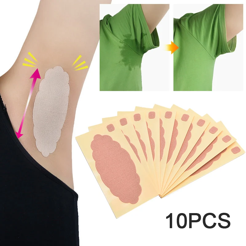 

10PCS Underarm Foot Sweat Pads Armpit Shields Self Adhesive Deodorant Sticker