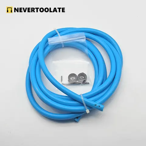 헤비 점프 스킵 로프 예비 로프 360g 10mm 2.75m TPU 코팅 스틸 와이어 코드 클램프 스토퍼 액세서리 포함