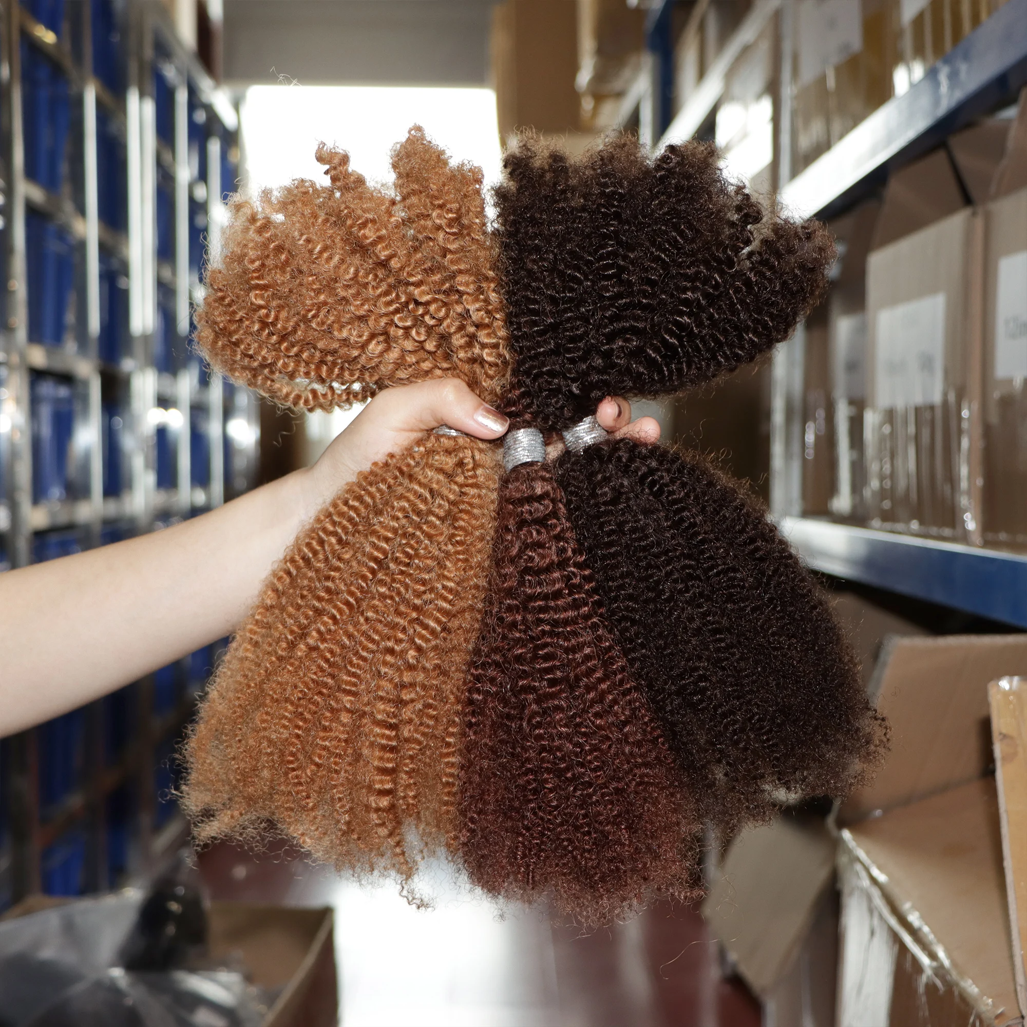 Orientfashion Bundel Rambut Manusia Afrokinky 100% Rambut Manusia 30-na-30 dan Banyak Warna Dapat Dipilih Hubungi Saya Dapatkan Harga Grosir