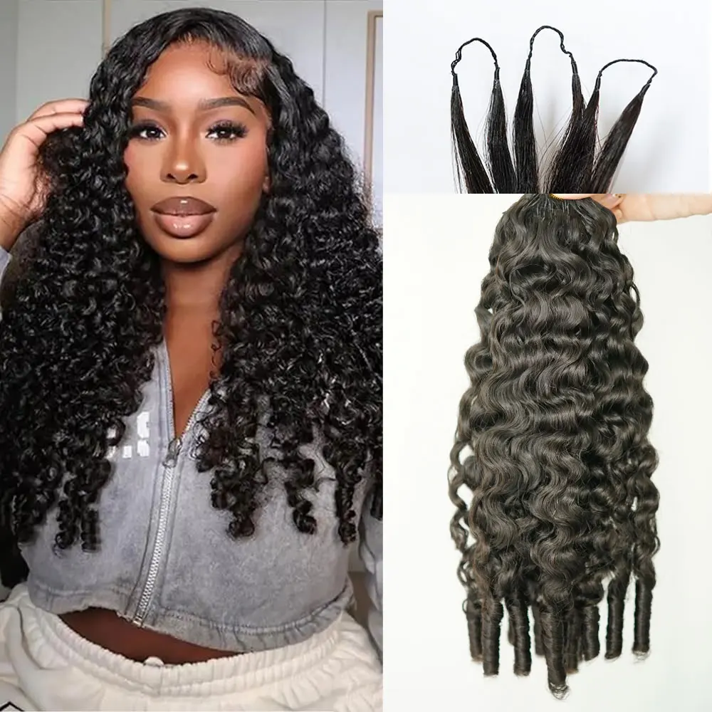 

Бирманские вьющиеся вязанные крючком человеческие волосы без узлов, предварительно разделенные крючком наращивание волос с перьями, бирманские вьющиеся 100% человеческие волосы, девственные волосы