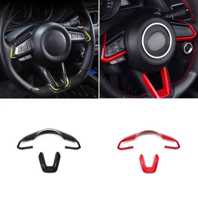 

Interior Mouldings For Mazda CX-3 CX-5 CX-8 CX-9 2017-2019 Demio 2 Axela 6 ATENZA Car Steering Wheel Sticker Frame Cover Trim