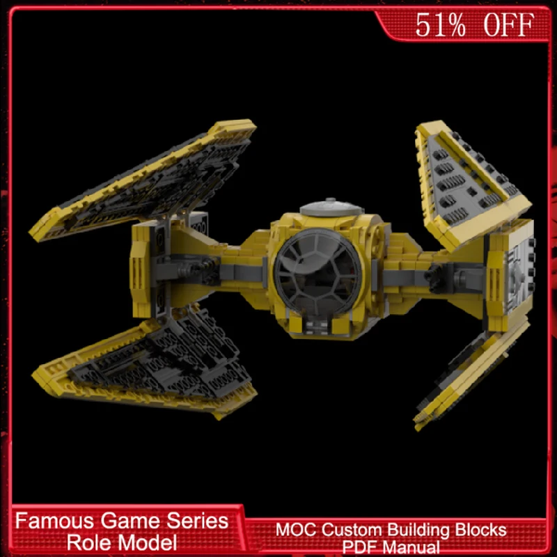 

675 PCS Star Battle Mining Guild Twin Ion Engine Starfighter MOC Customize Modular Building Block Design DIY Toy Birthday Gift