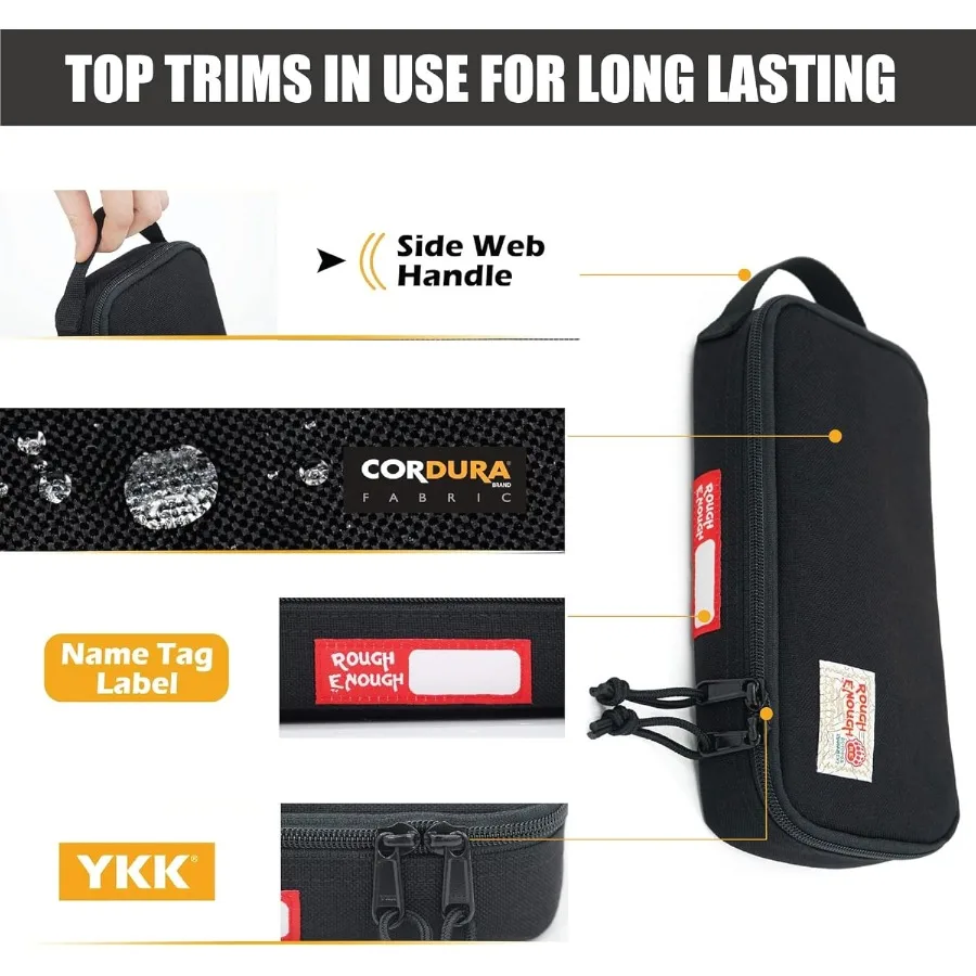 Грубая маленькая сумка для инструментов, сумка-органайзер EDC, чехол для хранения аксессуаров на молнии, портативная ручка, идеально подходит для улицы