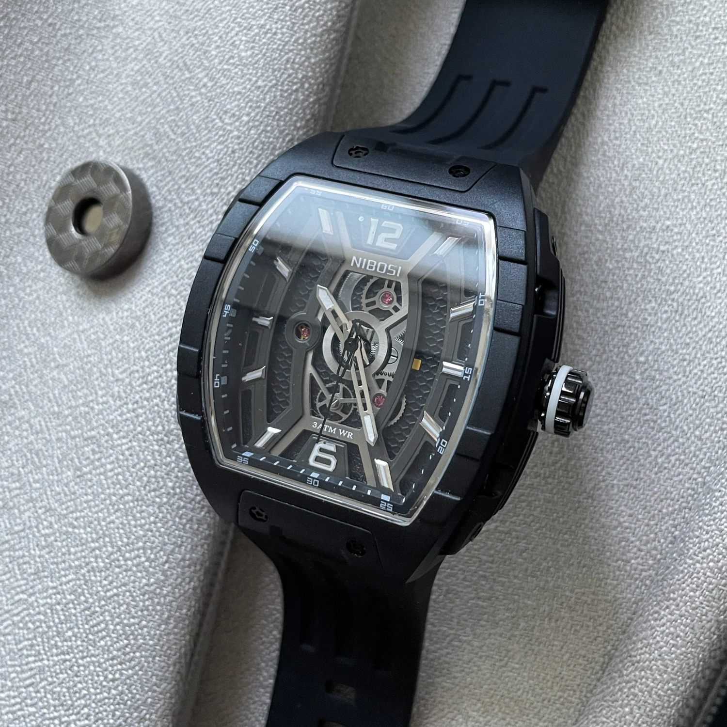 ساعة CILOA الفاخرة على شكل برميل للرجال بمينا كبير، ساعة كوارتز عصرية كاجوال، موديل جديد 2025، طراز عتيق، هدية رائعة