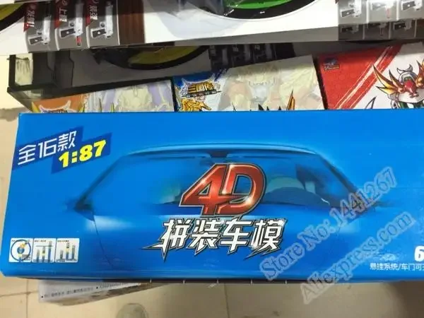 4D 플라스틱 조립 자동차 체중계, 1:87 현대 자동차 컬렉션 퍼즐, 어린이를 위한 조립 장난감, 16PCs/세트