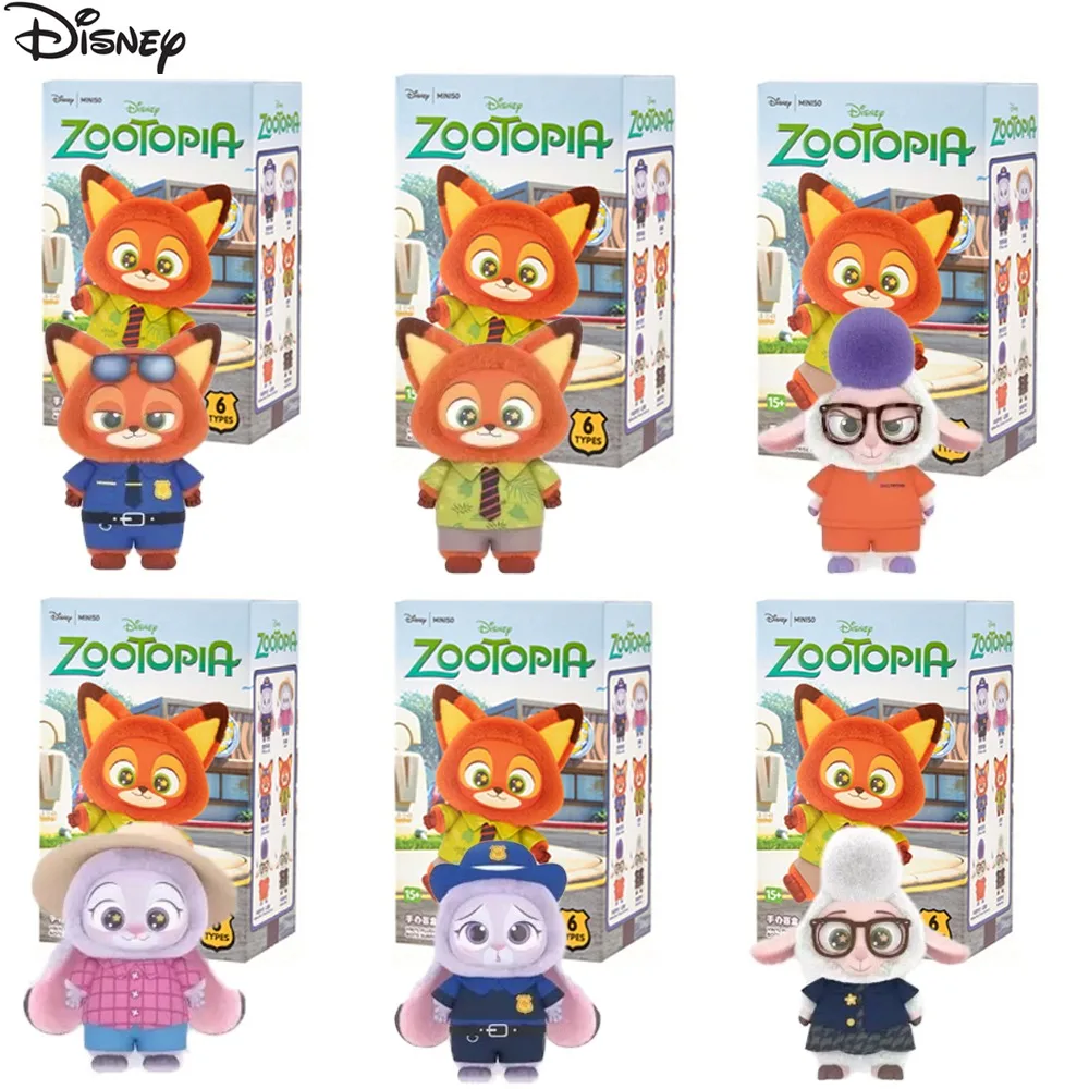 

New Disney Zootopia Vinyl Series Blind Box Cute Cartoon Character Vinyl Plush Bag Pendant Toy Doll Mystery Box Trendy Toys Gift