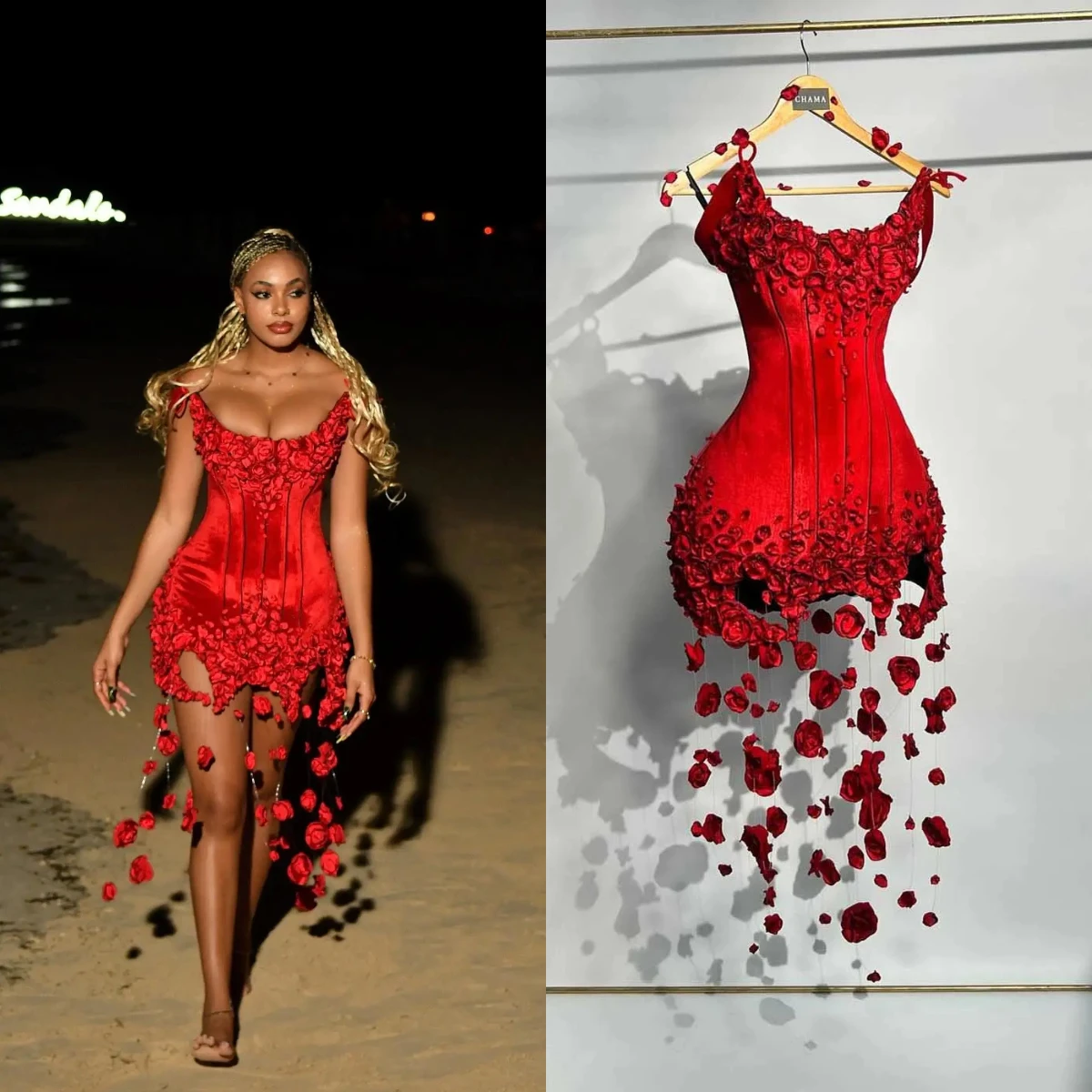 

Fashionable Mermaid Velvet 3D Flower Cocktail Ball Dress Sexy Off Shoulder Back to School Birthday Party Dress Customized