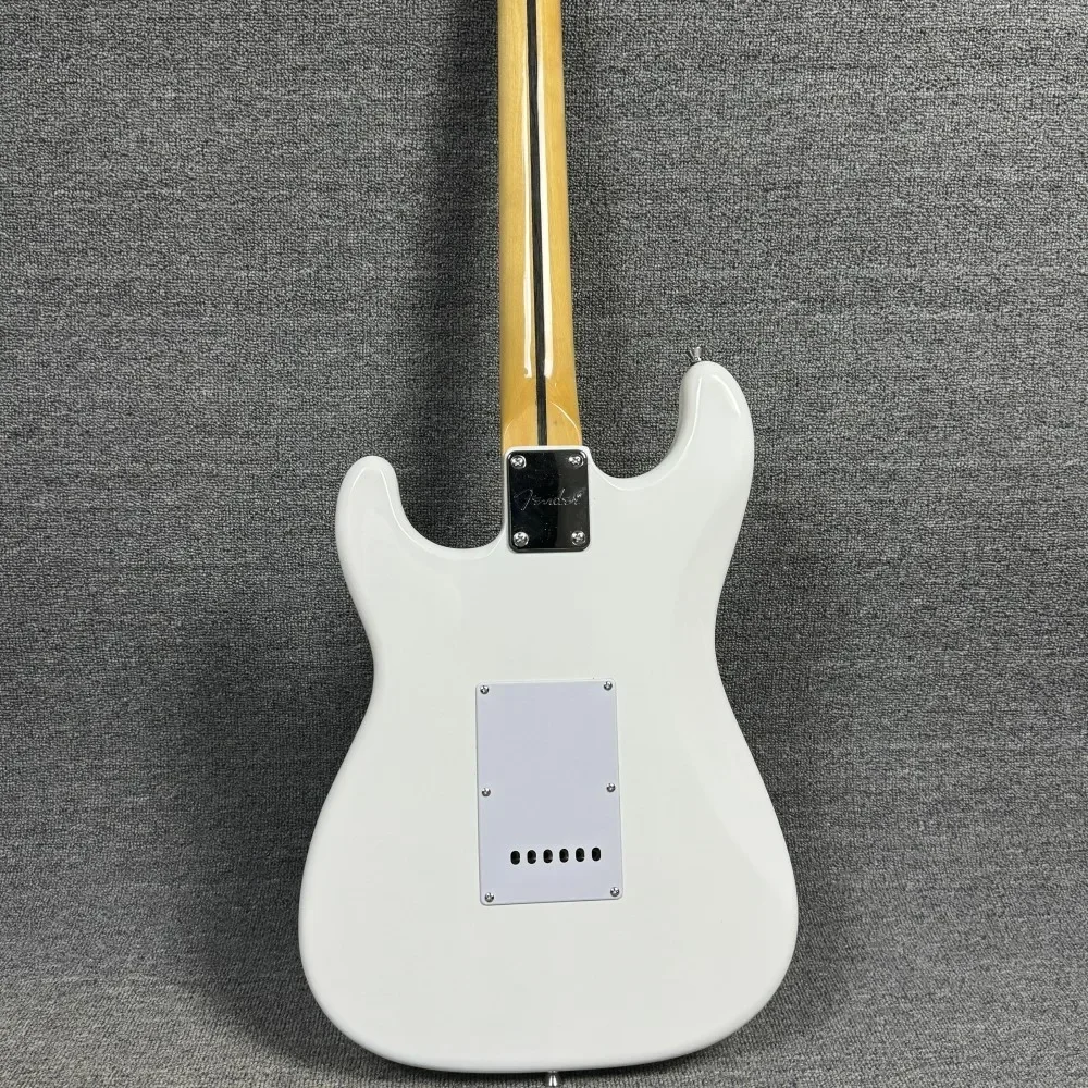 Great Value High Quality White-Yellow Colour ST Electric Guitar Mahogany Body Rosewood Fingerboard Free Transportation
