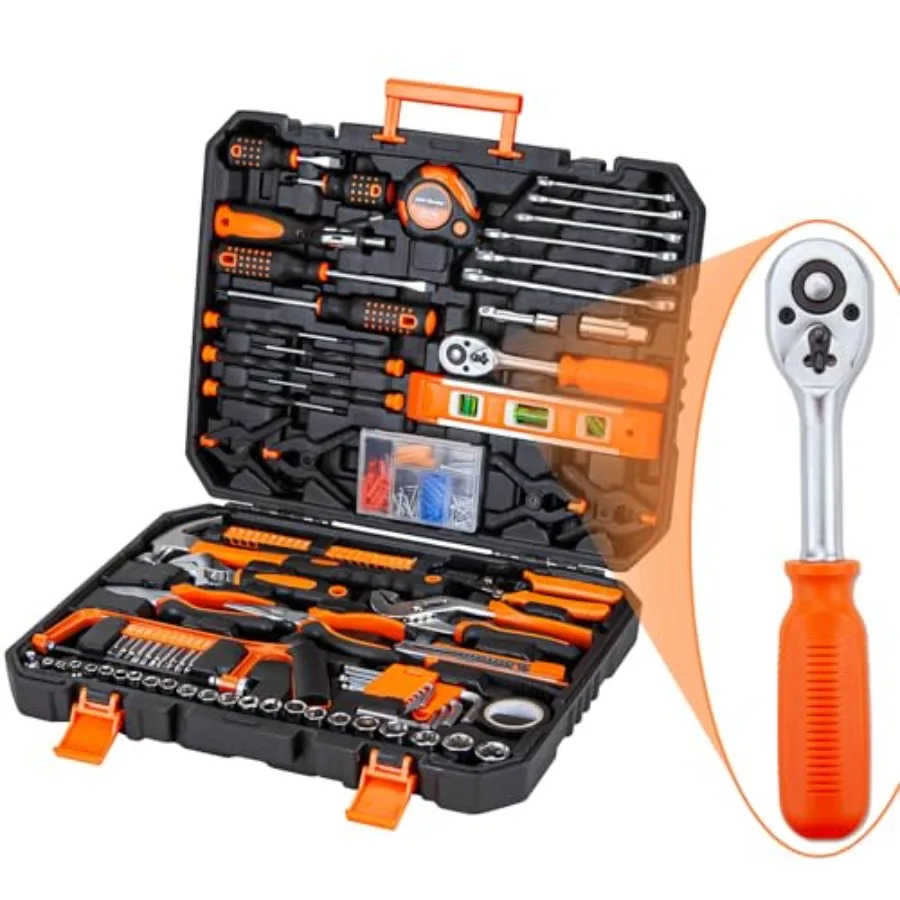 CARTMAN 238-Piece Socket Wrench Auto Repair Tool Combination Package Mixed General Household Hand Tool Set Tool Kit with Plasti
