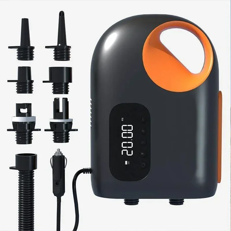 

Max 20PSI Inflatable Electric Air Pump High Speed Dual Stage for Outdoor Paddle Board Airbed SUP Paddleboard Inflatable Parts