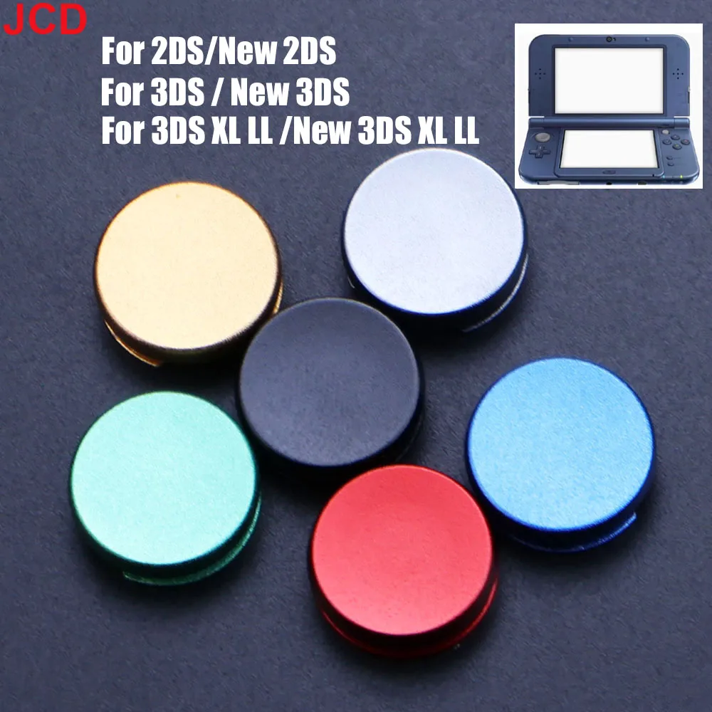 JCD 1pcs For 3DS 3DSXL 3DSLL Game Controller Metal Analog Stick Cap 3D Joystick Cap For New 2DS 3DS LL XL Thumbstick Button