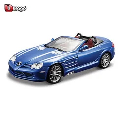 Bburago-vehículo de aleación de lujo de mercedes-benz SLR Mclaren Roadster, escala 1:32, coches fundidos a presión, colección de juguetes, regalo