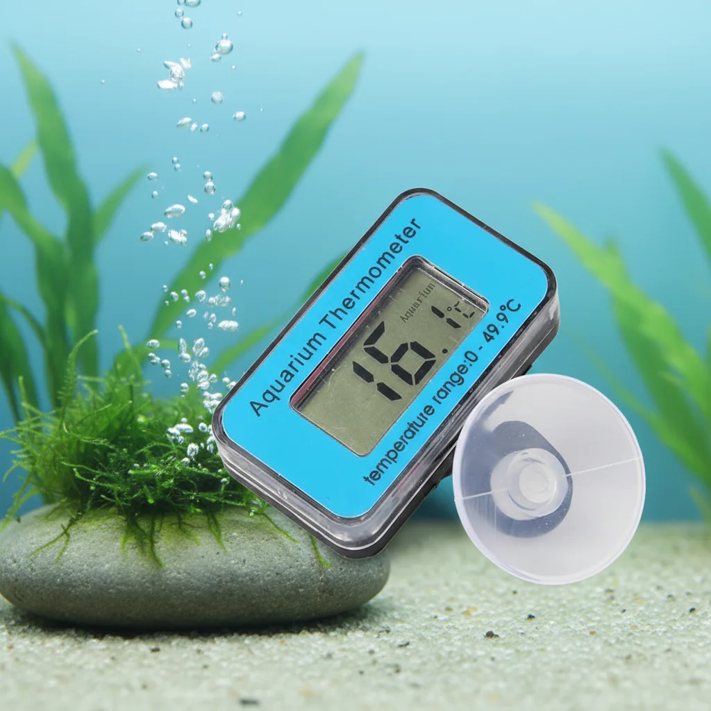 

Waterproof Digital Fish Tank Thermometer Real-time Monitoring Suction Cup Mounting Aquarium Thermometer Professional Precision