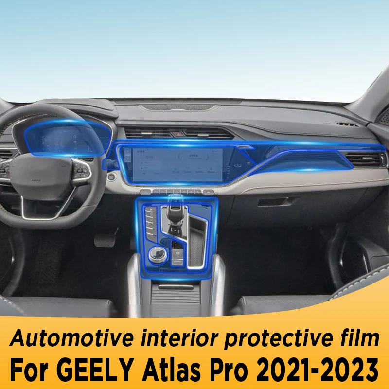 

For GEELY Atlas Pro 2021 2022 2023 Gearbox Panel Navigation Automotive Interior Screen Protective Film TPU Anti-Scratch Sticker