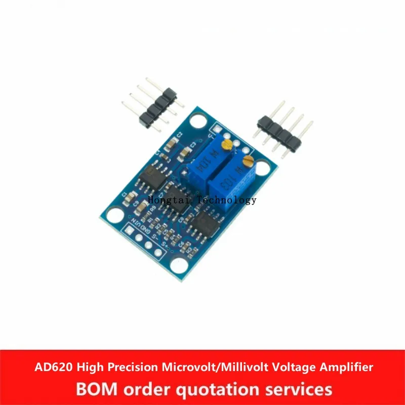 High Precision Microvolt/Millivolt Voltage Amplifier Small Signal Instrumentation Amplifier AD620 Transmitter Module