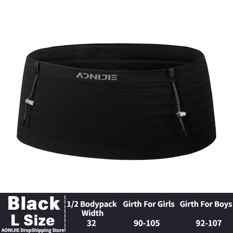 AONIJIE W8116 Neueste Gewebte Elastische Sport Taille Pack Laufende Rennen Nummer Gürtel Für Triathlon Marathon Radfahren Bergsteigen