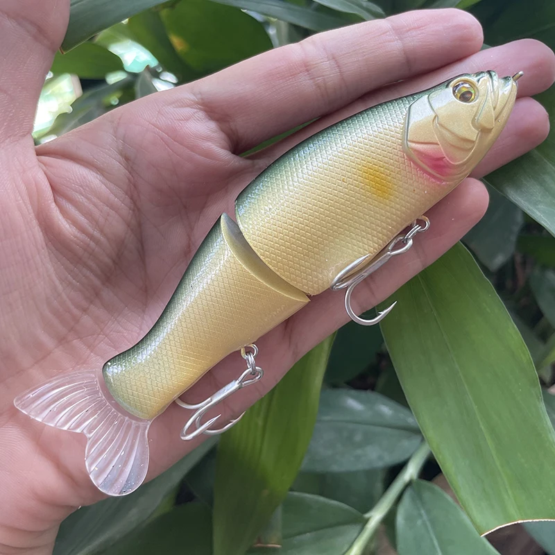 Swimbait-Angelköder 135mm 31g Mehrteiliger Langsam Sinkender Köder Wobbler Künstlicher Harter Köder für Bass, Hecht und Meeresfischerei