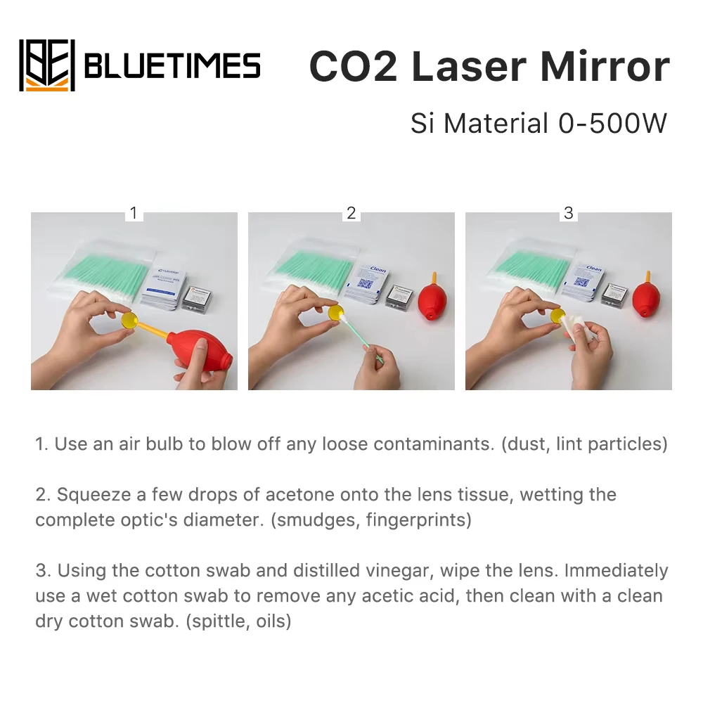 Bluetimes Laser Mo Radiating Mirror CO2 High Power Reflector For Laser CuttingMachine Dia.19/25/30/38.1mm Reflective Accessories - Image 6