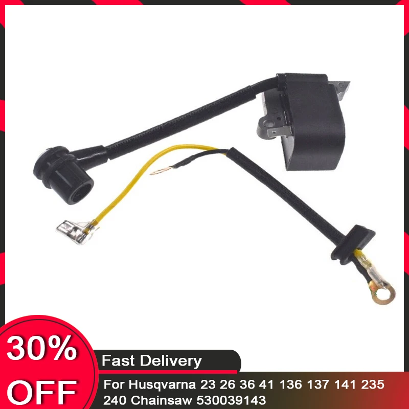

Ignition Coil For Husqvarna 23 26 36 41 136 137 141 235 240 Chainsaw 530039143