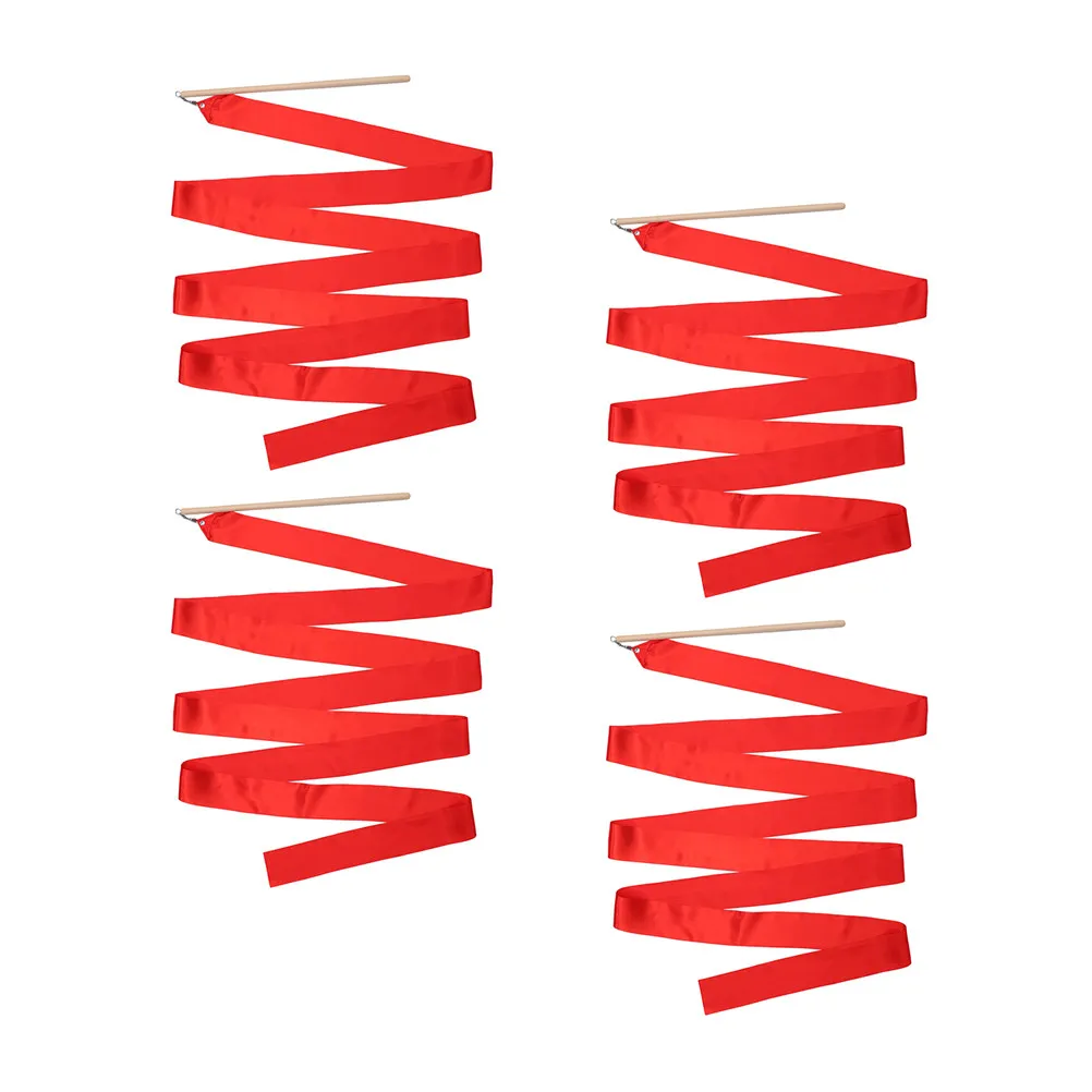 4Pcs Dance Gymnastics Ribbon High-Quality Rhythmic Streamer for 's Performance Practice Learning Tool Fun Activity