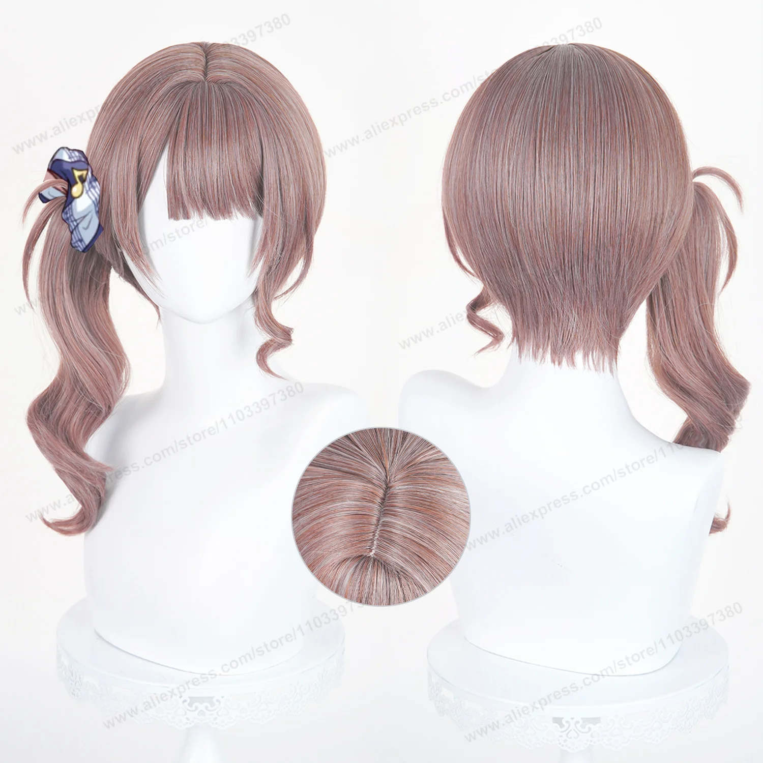 Peluca de Cosplay de Mochizuki Honami, 30 cm, Cabello Corto para Mujer, Peluca de Cosplay de Anime, Resistente al Calor, Sintética, para Halloween