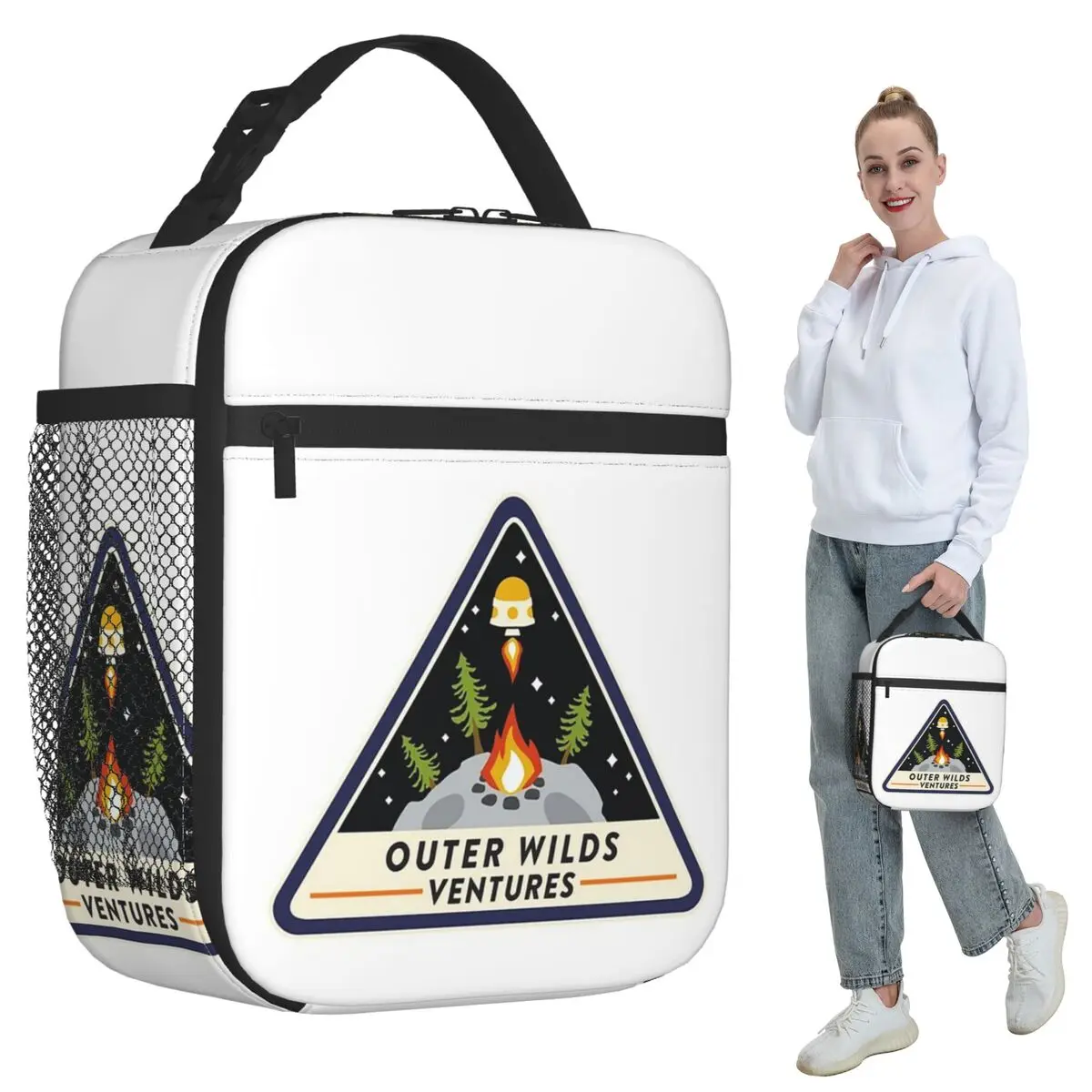 Outer Wilds Ventures Patch Insulated Lunch Bag for Kids School Cooler Thermal Food Box Tote Leakproof Lunch Boxes Container