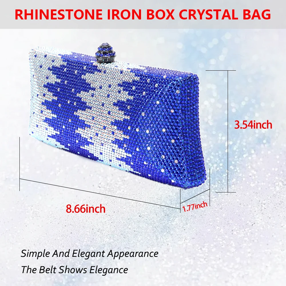 Latest Messenger Bag Brand Fashion Luxury Ladies Clutch Bag Wedding Party Evening Bag Square Bag Green Blue Diamond Handbag