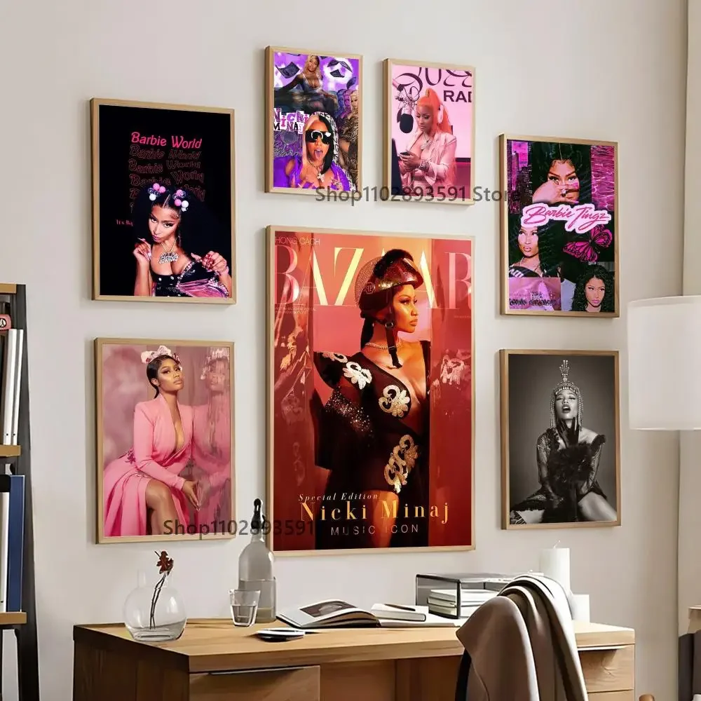 نجم موسيقى مغني الراب الأمريكية ، ملصق نيكي ميناج ، طباعة ورقية ، المنزل ، غرفة النوم ، المدخل ، البار ، المقهى ، الفن ، زخرفة اللوحة ، 1 *