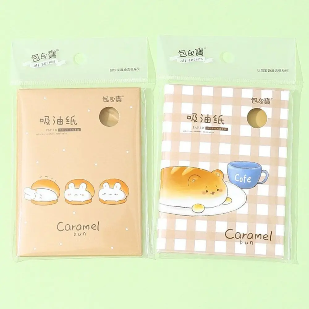 Cute Cartoon Facial Absorbent Paper Oil Removal Skin Care Facial Clean Paper Makeup Tool Convenient Oil Control Film Students