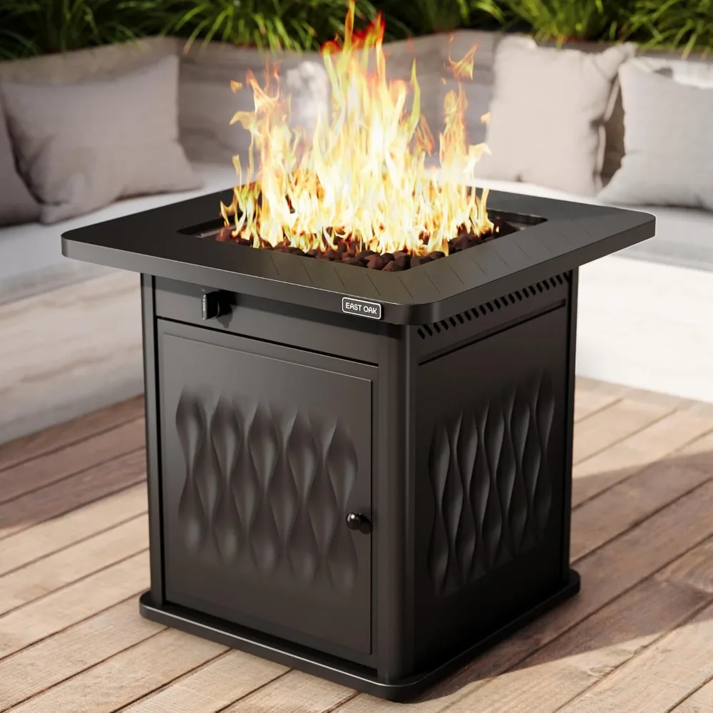 

28'' Propane Fire Pit Table, 50,000 BTU Steel Gas FirePit for Outdoor, Outside Patio Deck and Garden, CSA Certified Fir