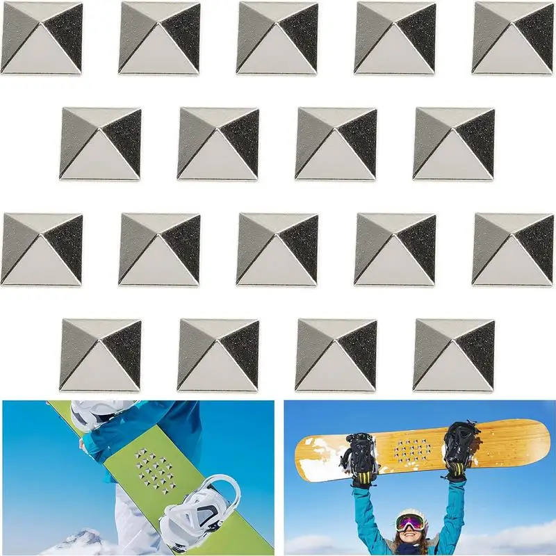 

18pcs Snowboarding Pad Accessory Anti Slip Zinc alloy Material for Improving Skid Resistance Durable Exquisite Lightweight