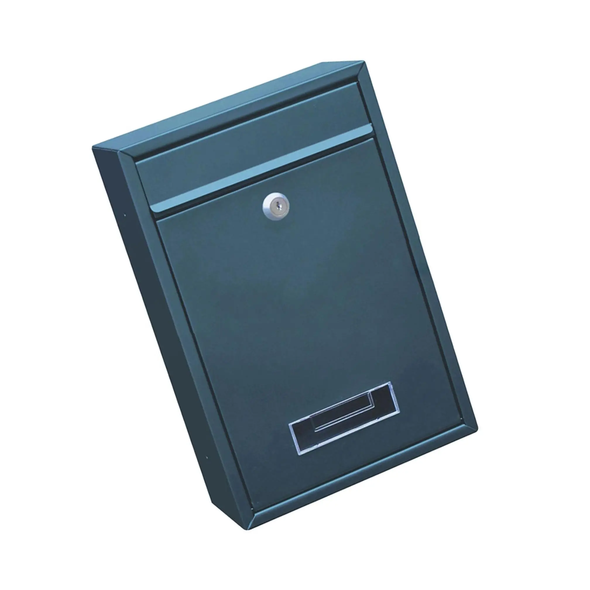 Locking Mailbox Wall Mount Anti-rust Mail Mail Box Suggestion Box Grey