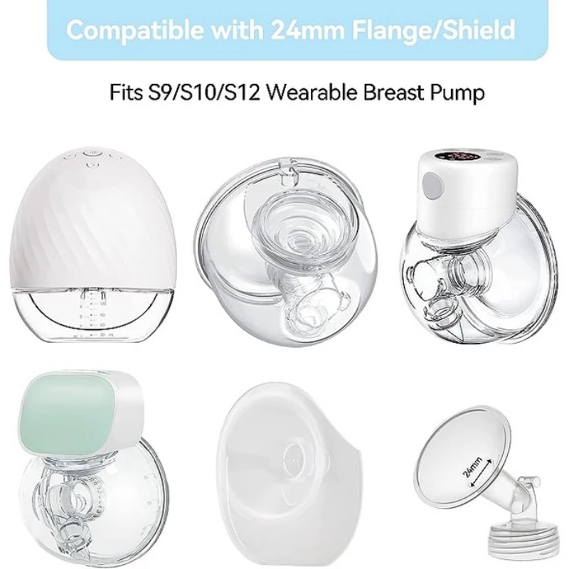 5pcs/set Flange Inserts 15/17/19/21mm Compatible with TSRETE Medela Momcozy S9/S9Pro/S12/S12Pro Wearable Breast Pump