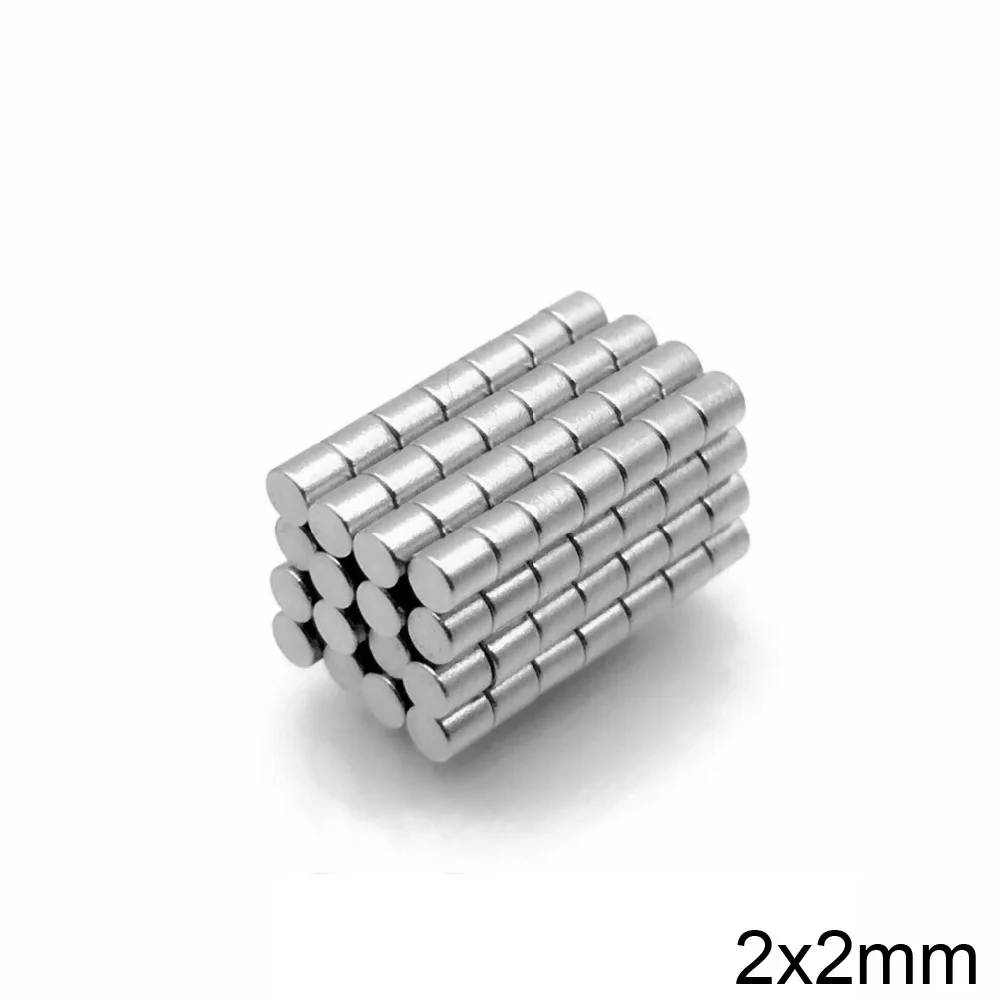 100~5000PCS 2x2 Mini Small Magnets Round 2mm*2mm Neodymium Magnet Disc 2x2mm Permanent NdFeB Super Strong Powerful Magnetic 2*2