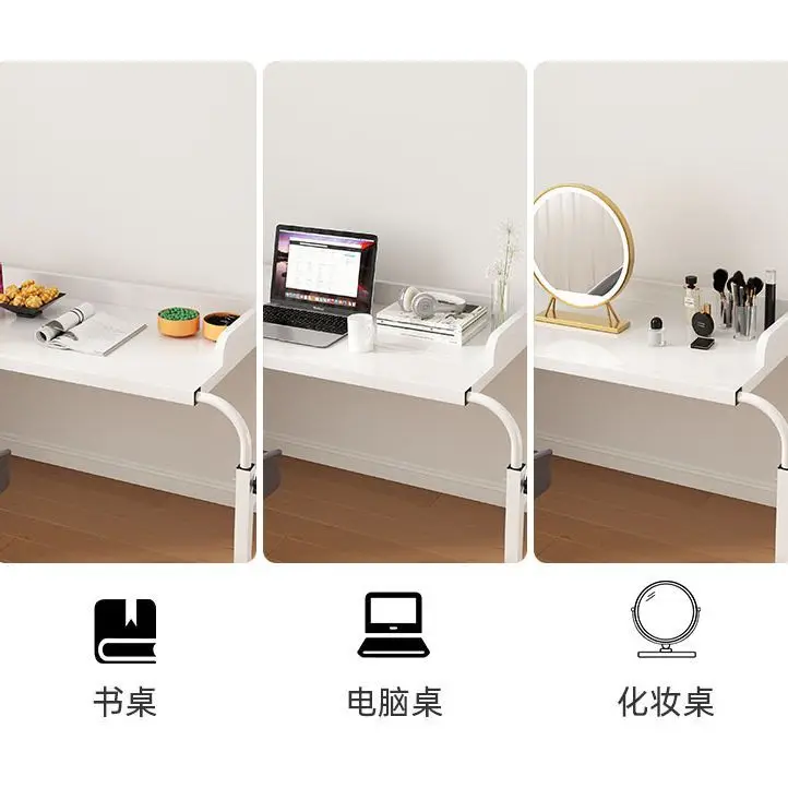 Bed Table Bedside Table Mobile Desk on Bed Small Table Bedroom Liftable Computer Desk Lazy Study Table