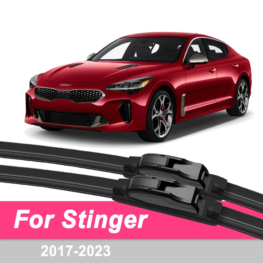 Car Wiper Blades For Kia Stinger 2017-2023 Front Windshield Wiper Blades 2 PCS Window Cleaning Car Accessories 2018 2019 2022