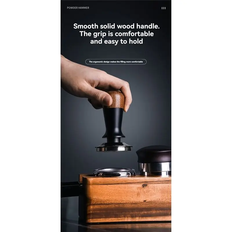 A69X-Coffee Distributor Leveler Tool Espresso Tamper Constant Force Impact Tamper Thread Coffee Dripper