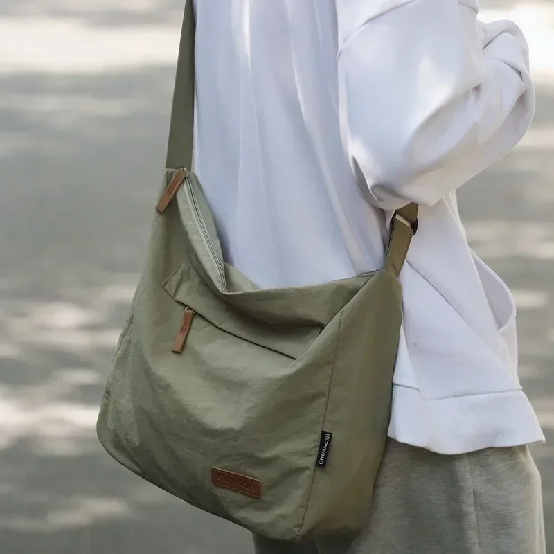 RDW2-Bolso cruzado de hombro para hombre y mujer, bandolera grande de lona para estudiantes, bolso de mano femenino para libros de marca, 2024